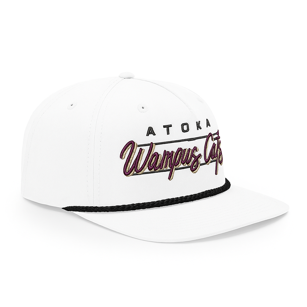 Atoka Wampus Cats Vintage Script Rope Hat