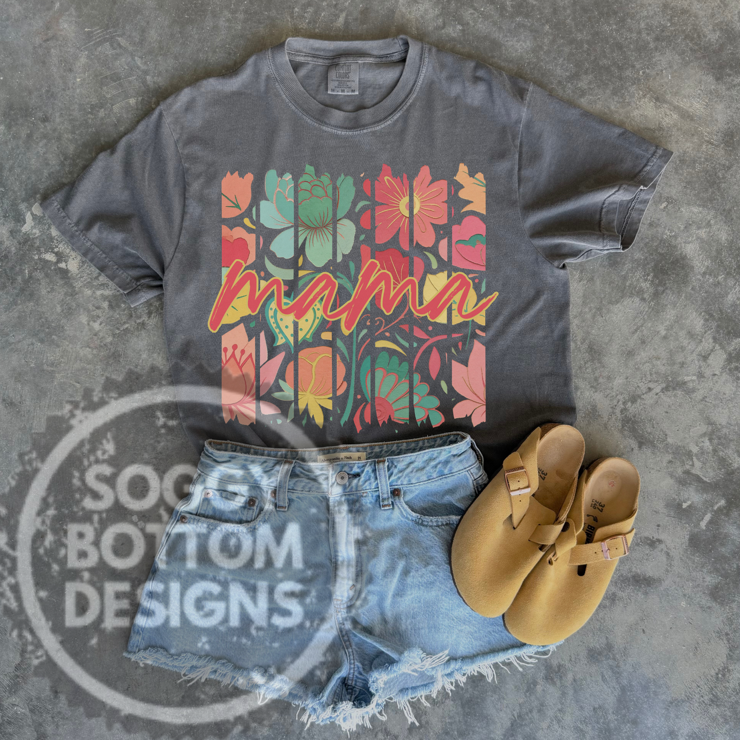 Retro Bloom Mama Tee