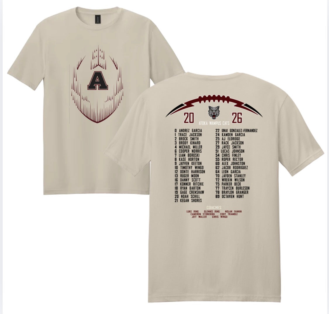 Atoka Football Roster Tee 2026