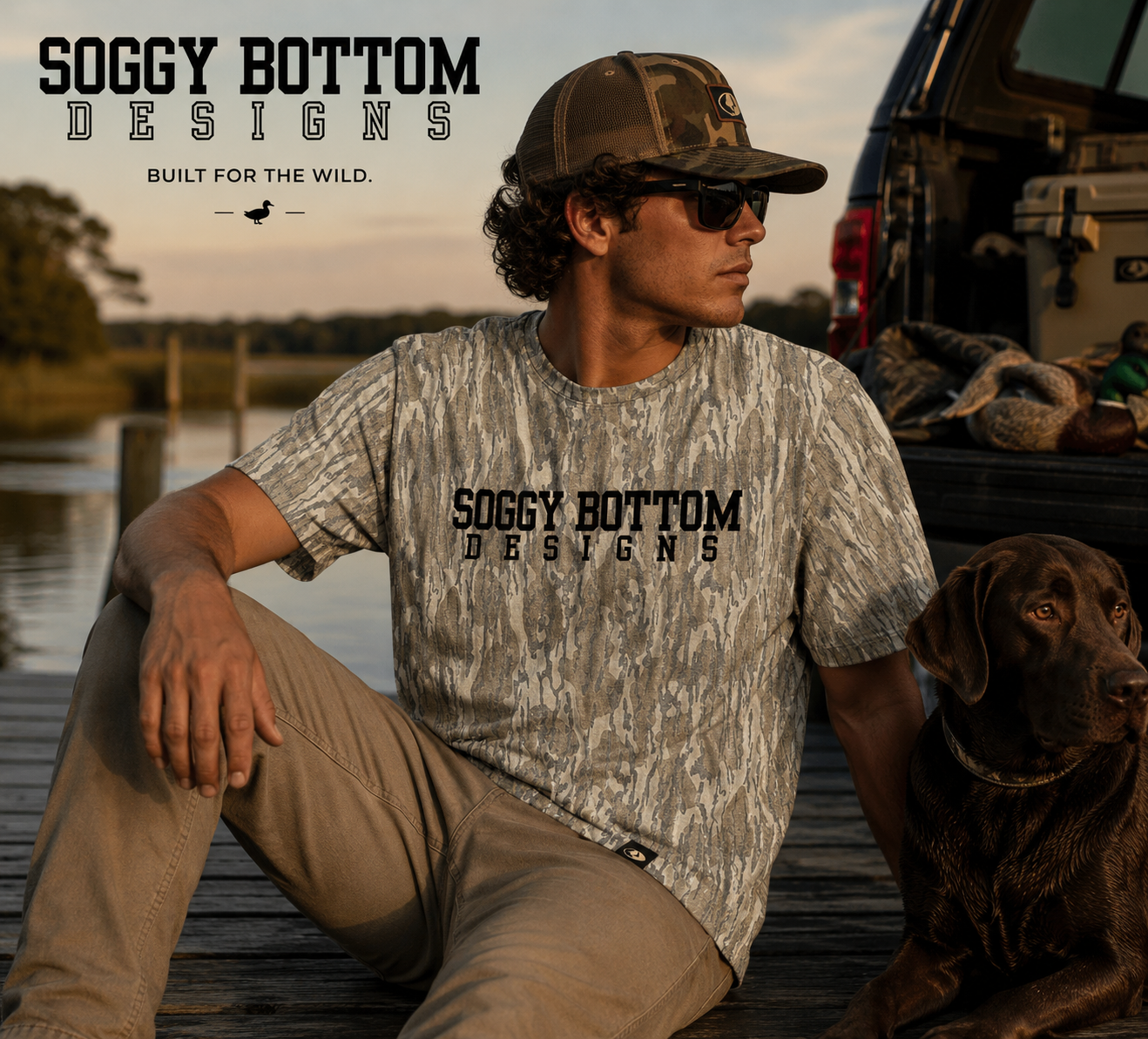 Bottomland Camo Soggy Bottom Tee