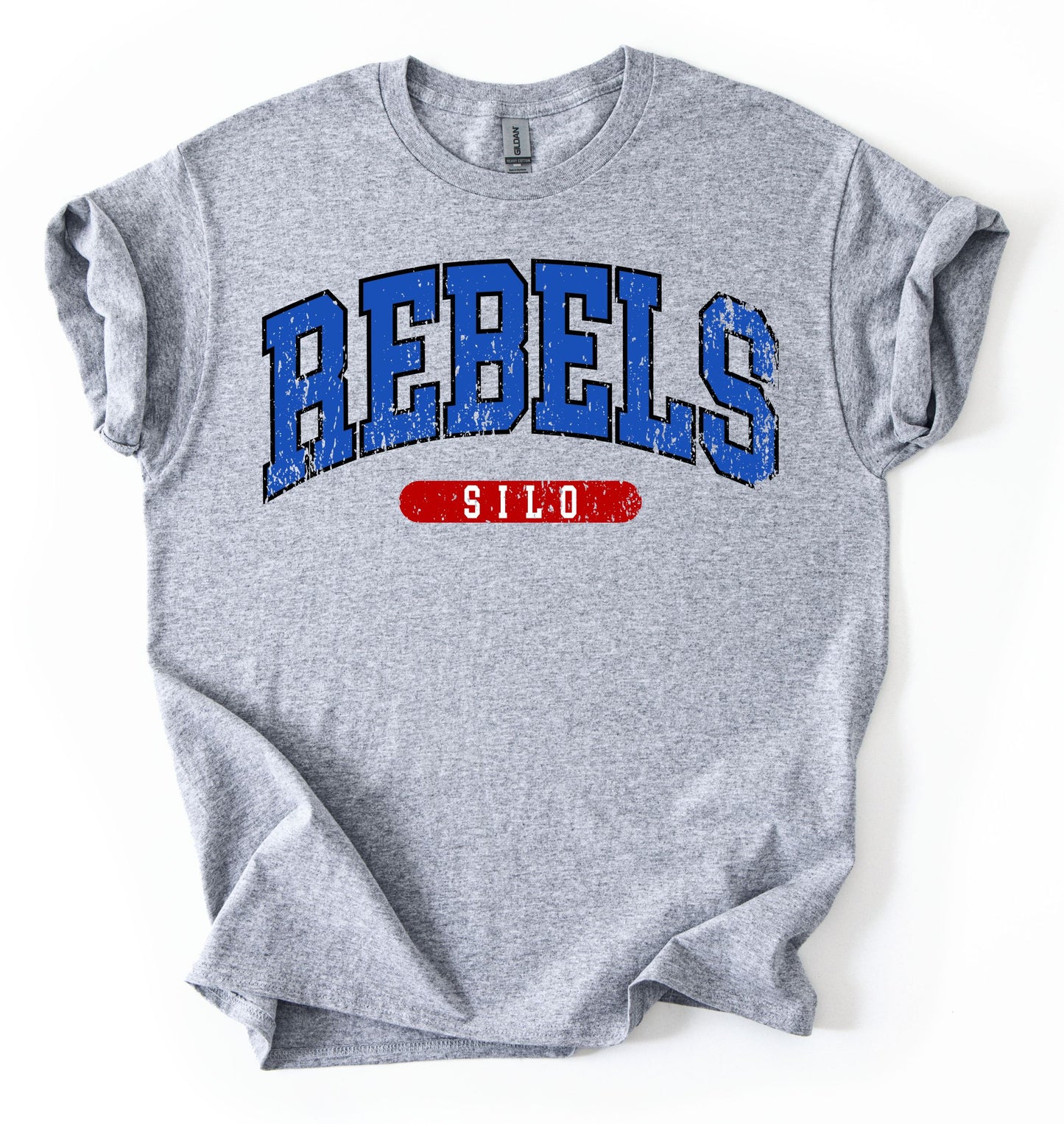 Silo Rebels Distressed Varsity Crewneck