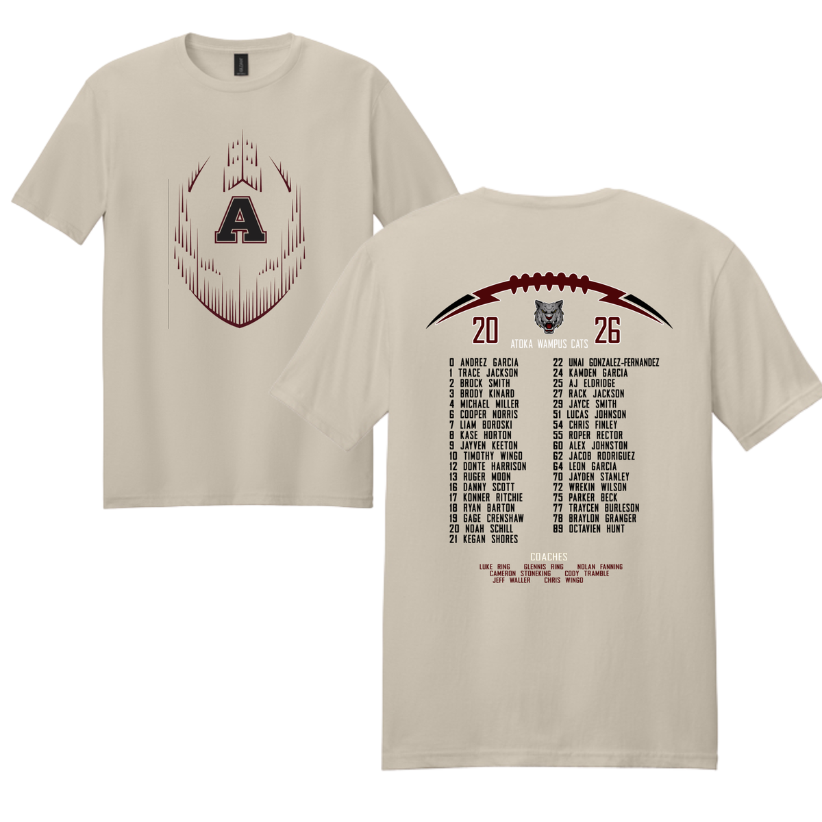 Atoka Football Roster Tee 2026