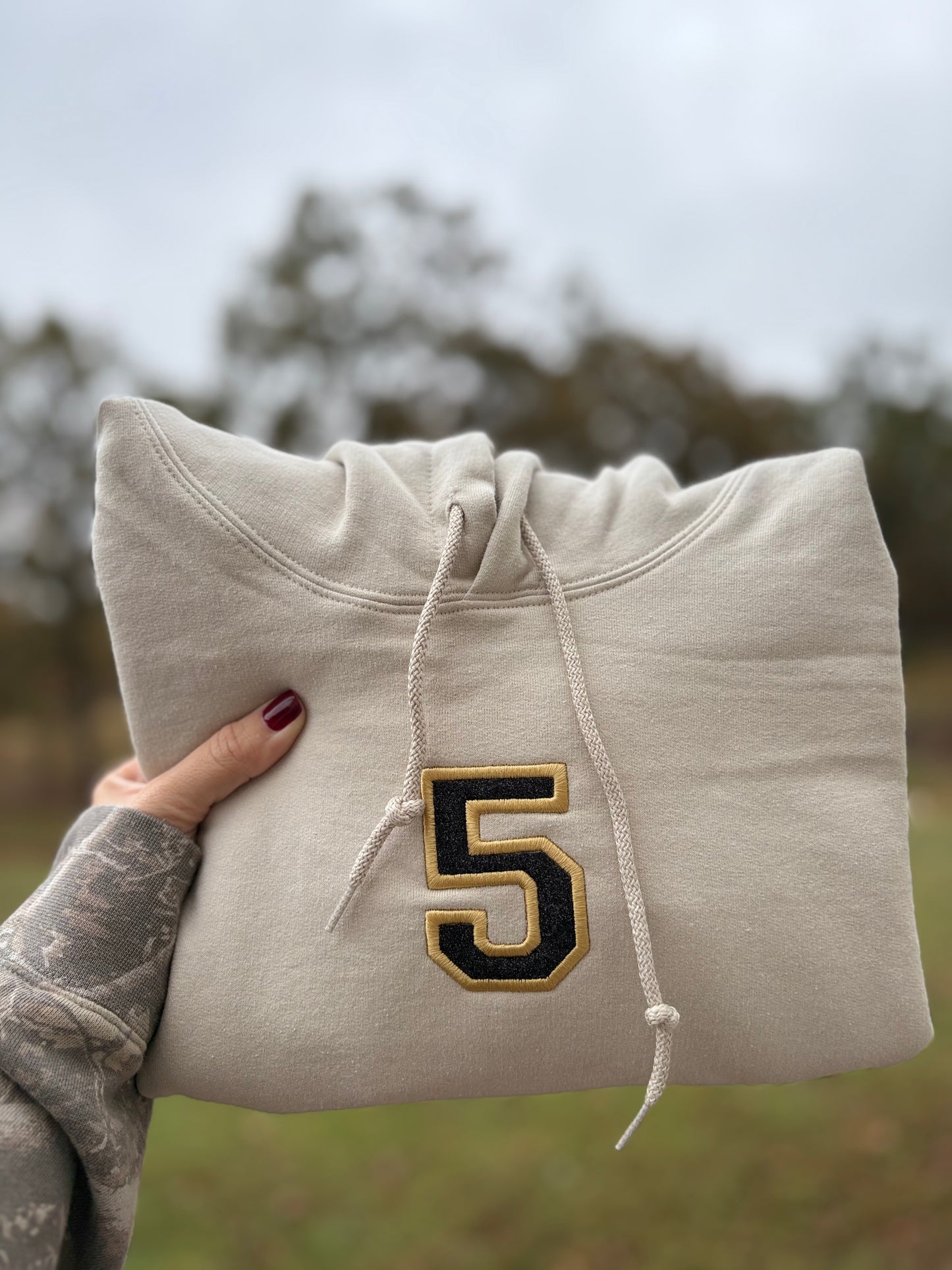 Custom Varsity Number Hoodie