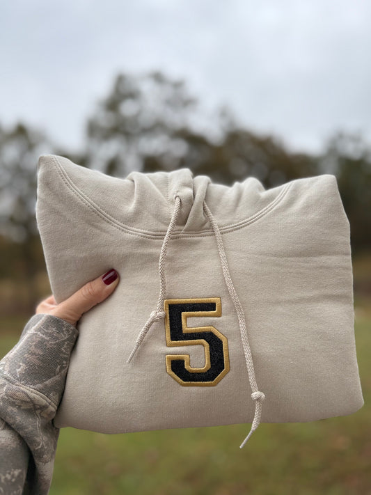Custom Varsity Number Hoodie
