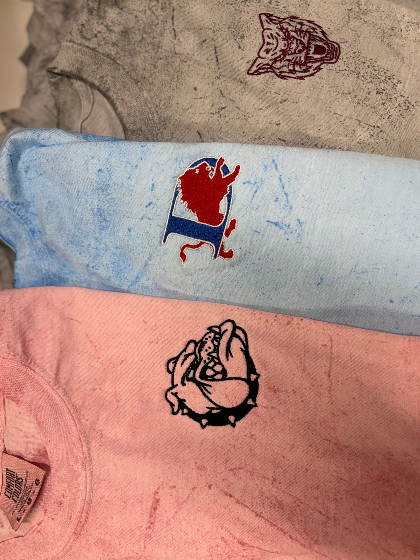 Color-blast Embroidered Mascot Tee