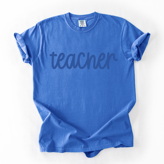 Tone on Tone Custom Text Tee