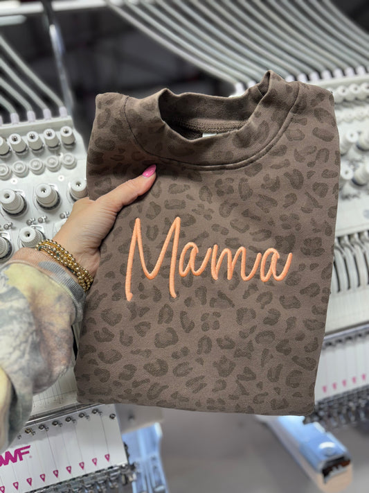 Leopard Crewneck CUSTOM TEXT