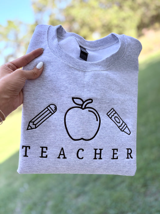 Apple & Pencil Teacher Crew