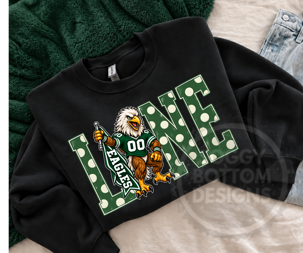 Lane Eagles Polka Dot Tee or Crewneck