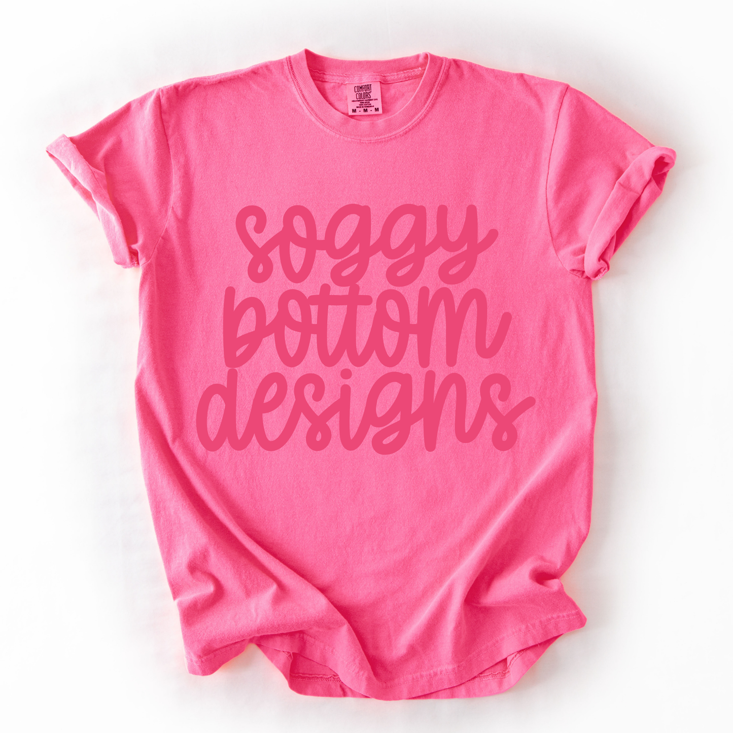 Tone on Tone Custom Text Tee