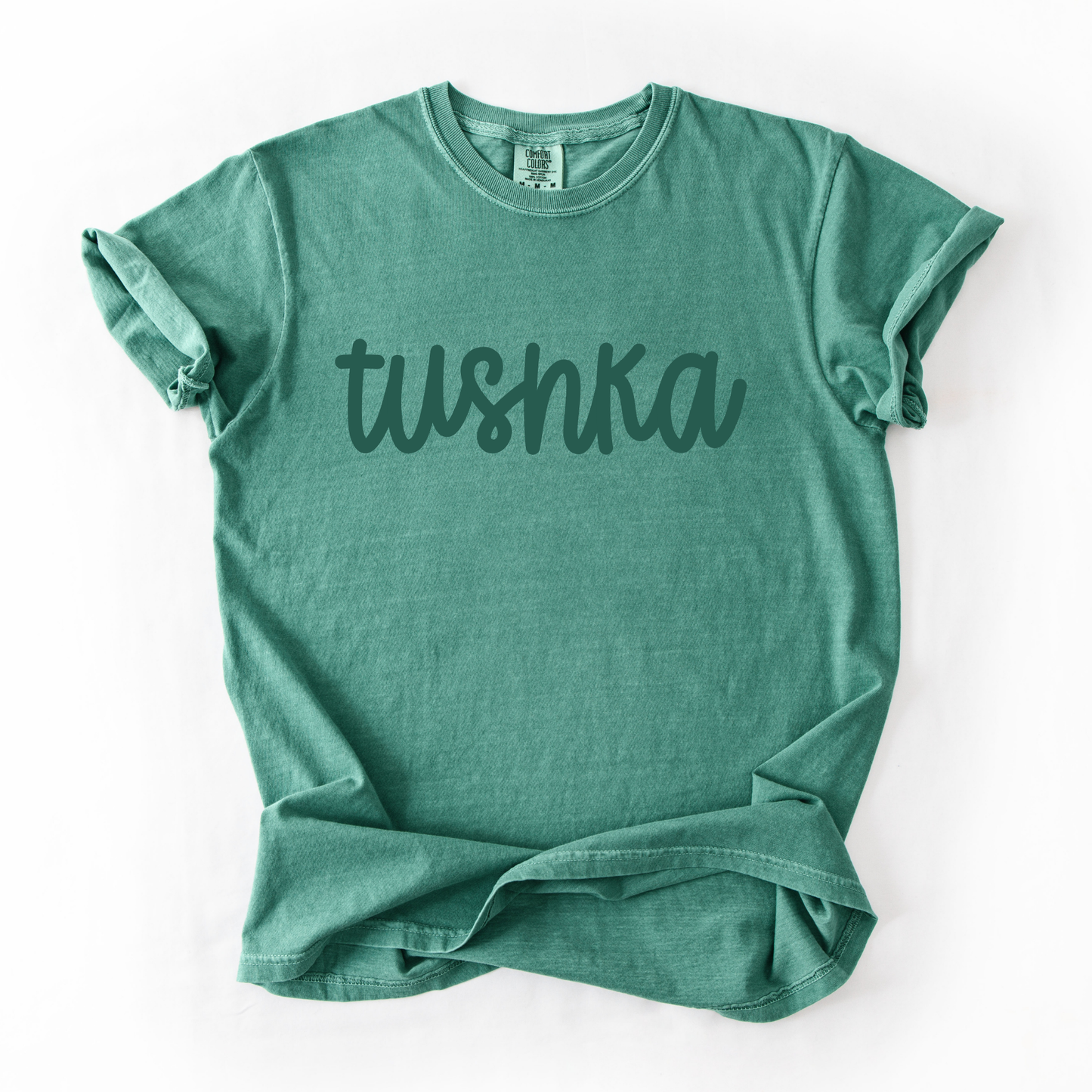 Tone on Tone Custom Text Tee