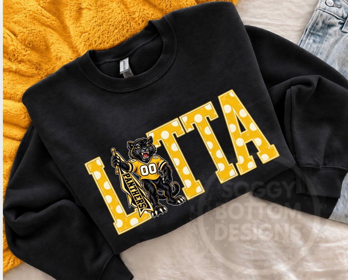 Latta Panthers Polka Dot Tee or Crewneck