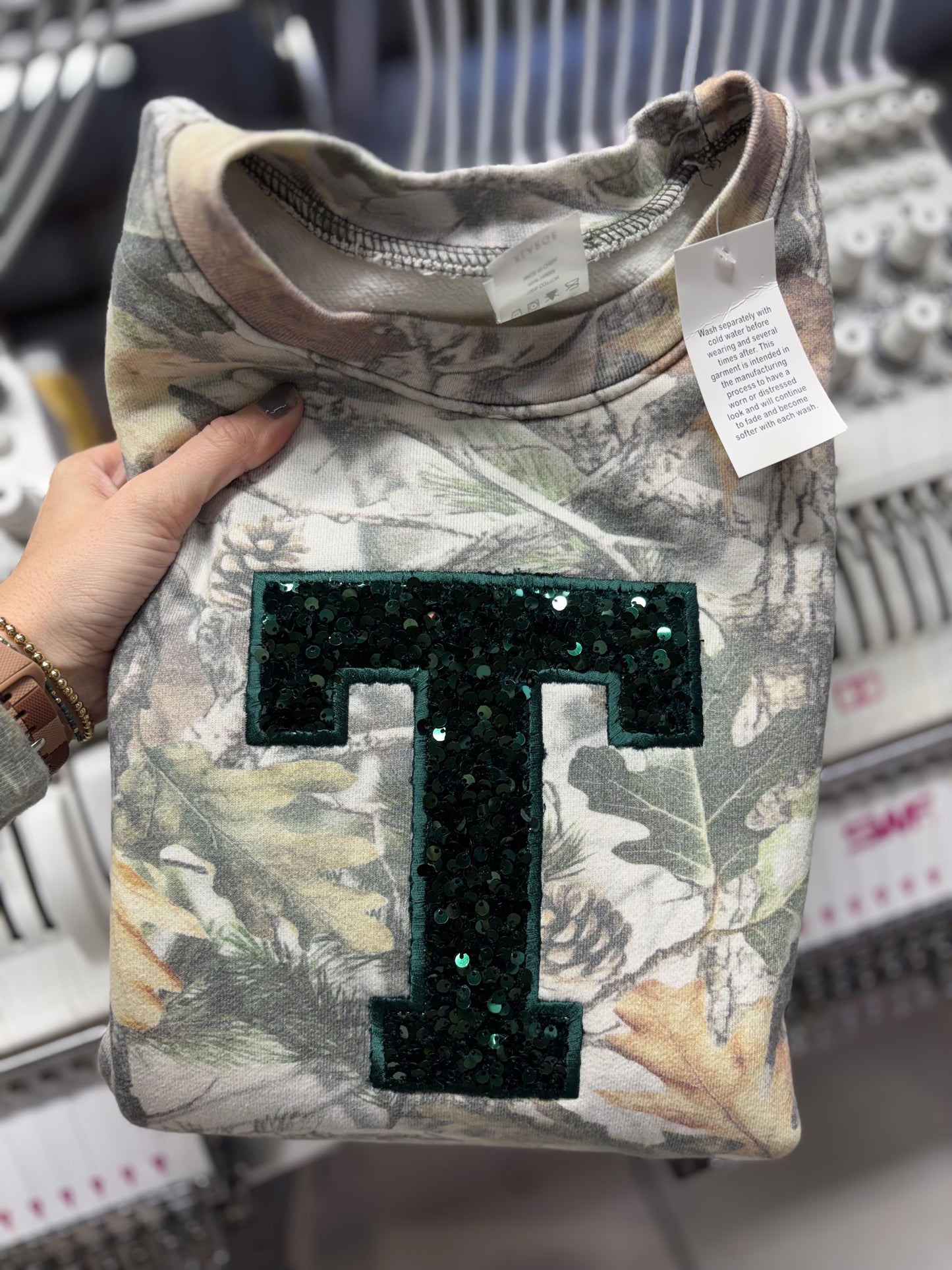 Camo with Sequin Sweatshirt