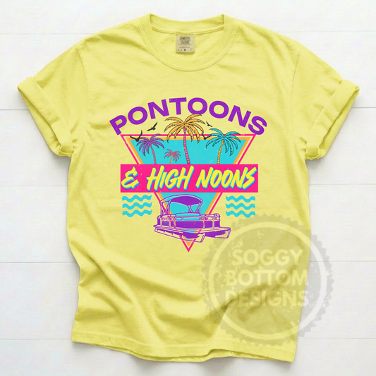 Pontoons and High Noons Lake Tee