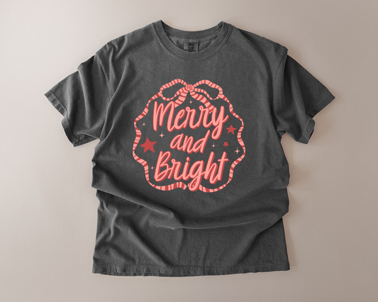 Merry and Bright Candy Cane Tee