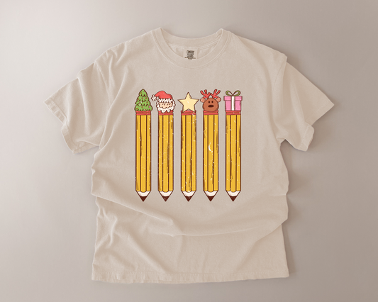 Festive Teacher Pencil Tee