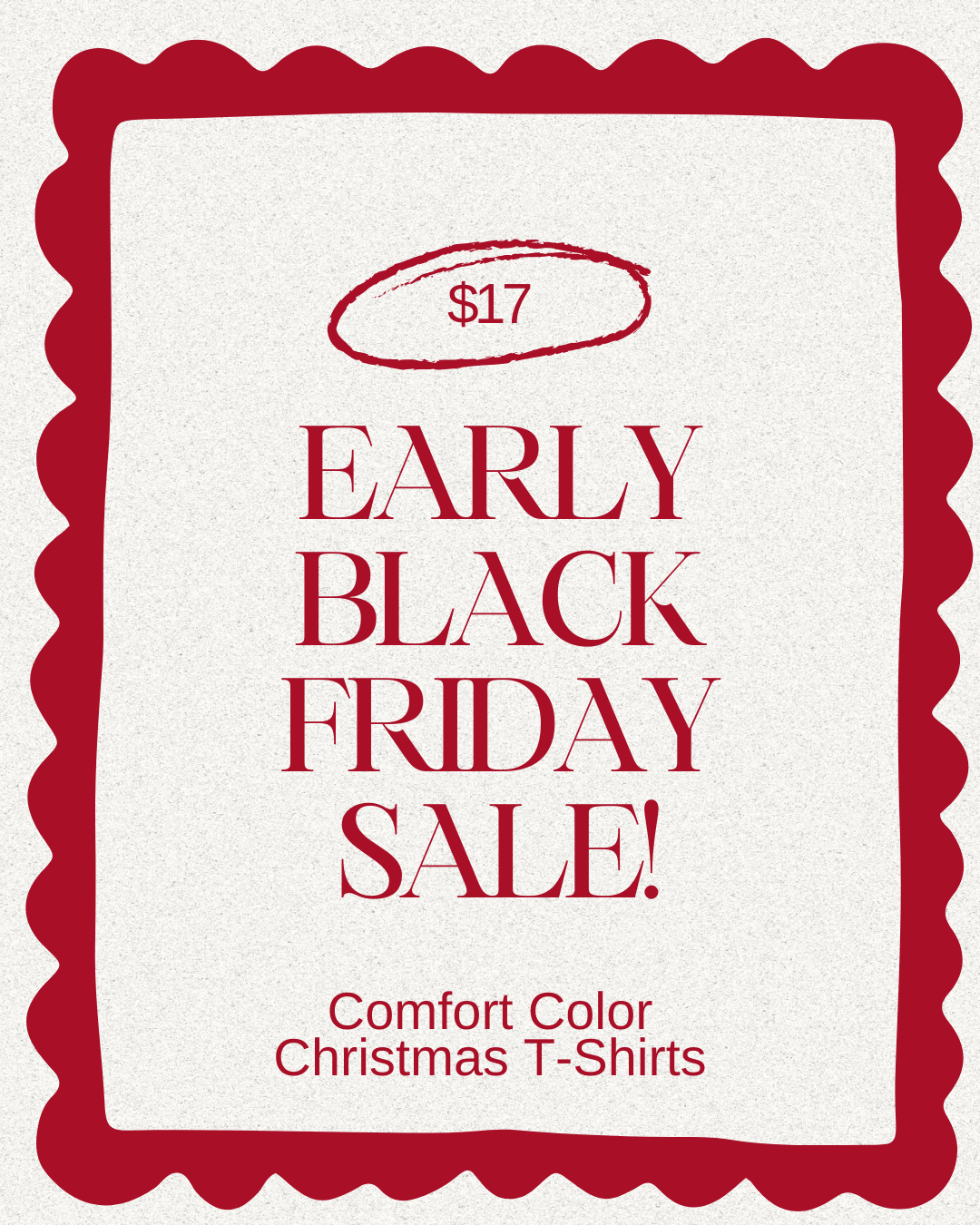 Black Friday Christmas Tee Sale $17!