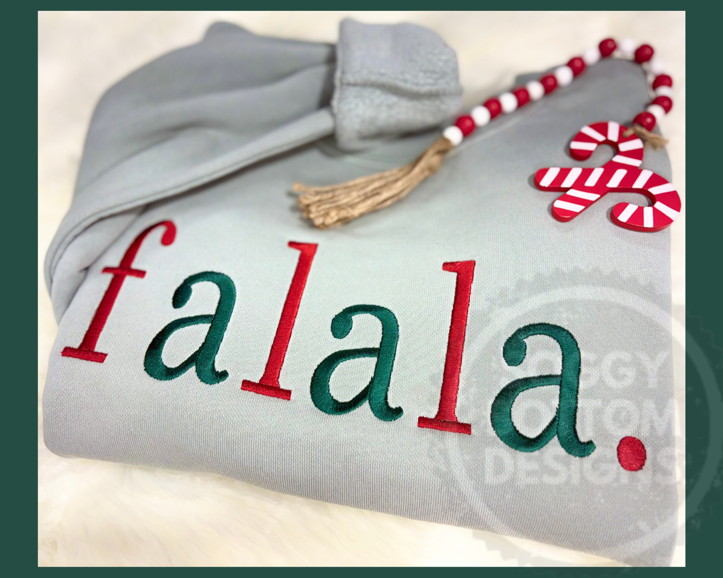 Fa la la Embroidered Sweatshirt