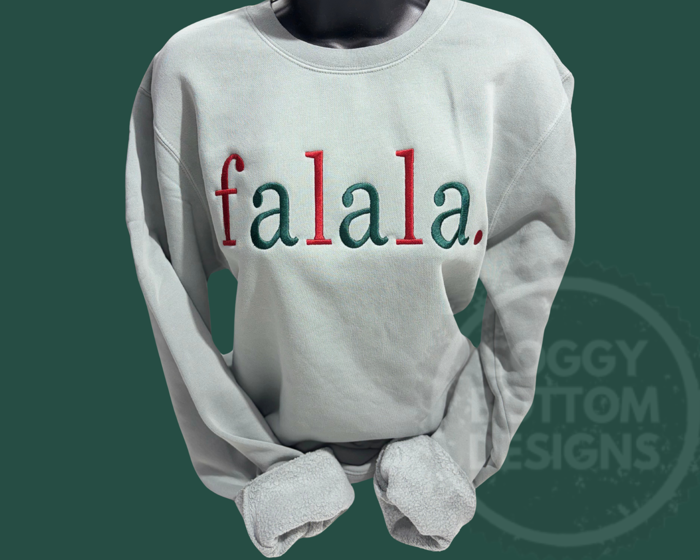 Fa la la Embroidered Sweatshirt