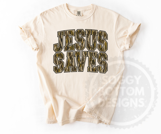 Jesus Saves Bottomland Camo