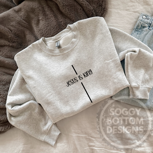 Jesus is King Cross Crewneck