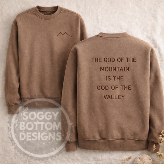 God of the Mountain Embroidered Sweatshirt