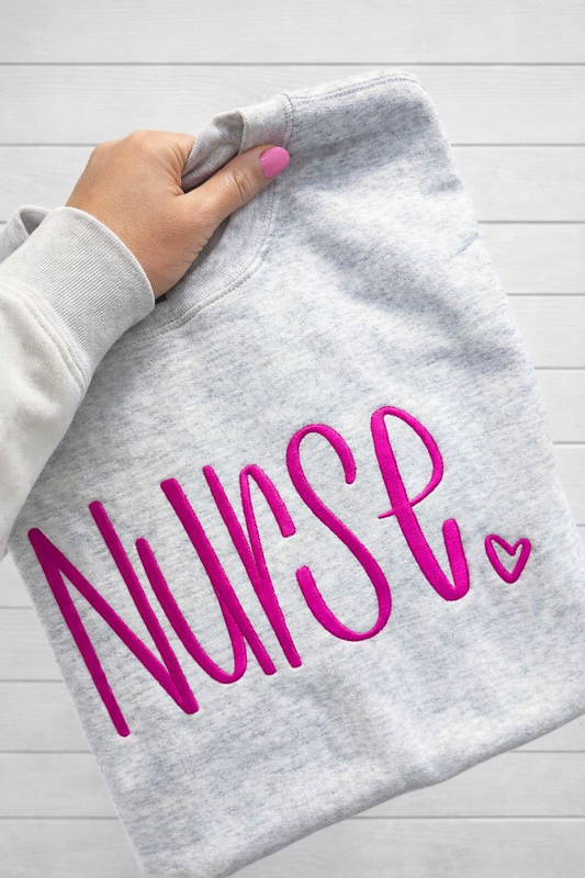 Nurse Embroidered Cewneck