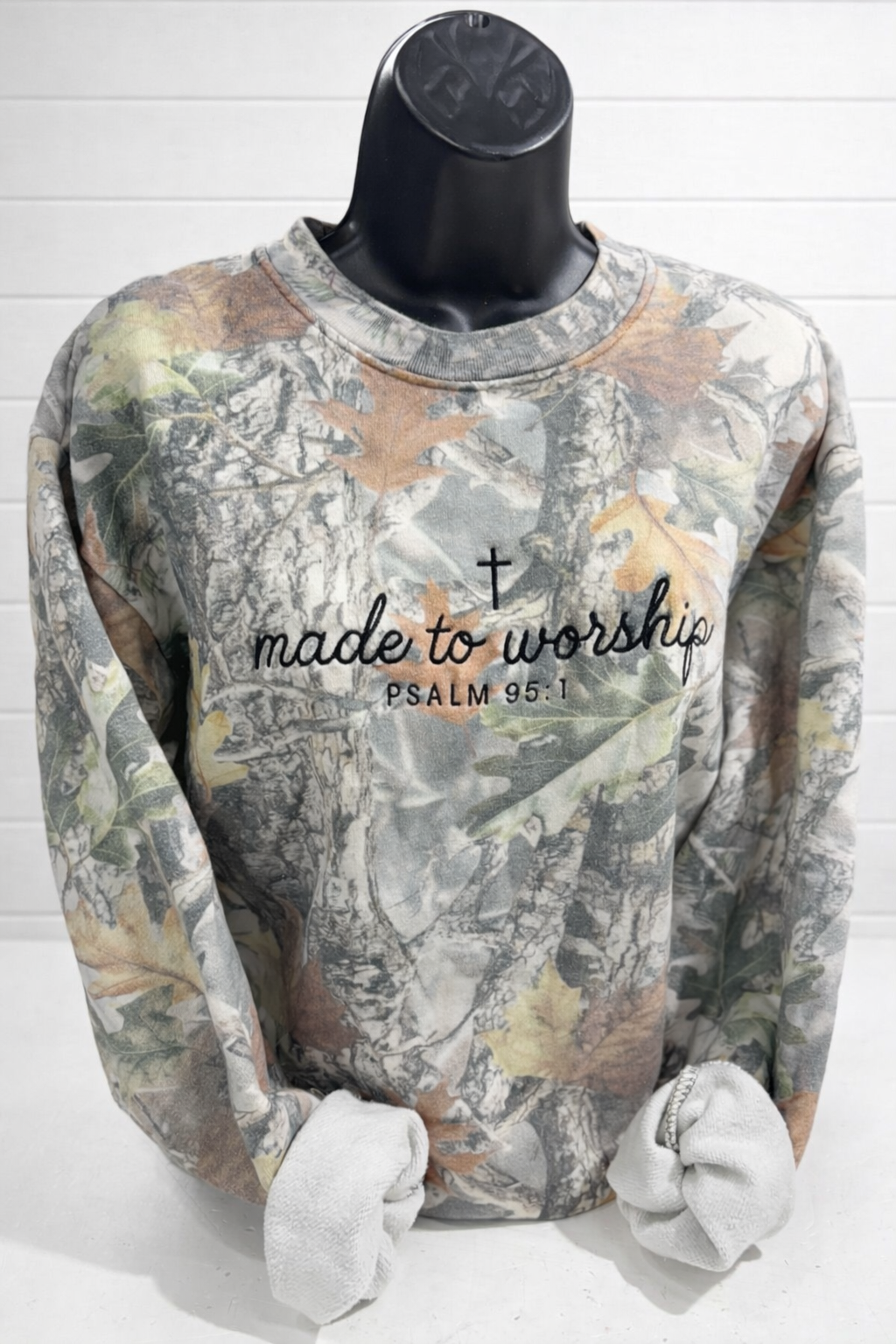 Made to Worship Camo Crewneck
