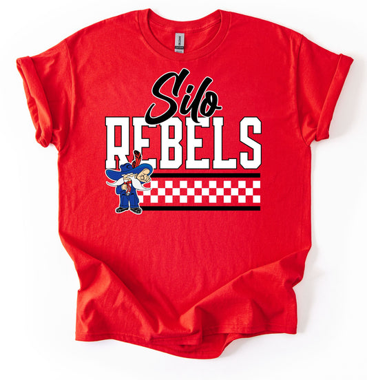 Silo Rebels Vintage Checkered Spirit Tee & Crewneck