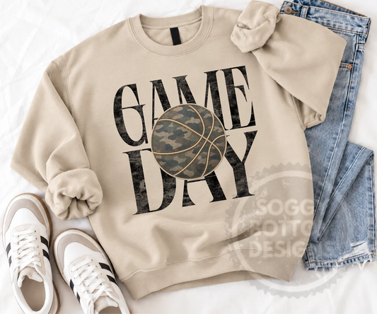 Game Day Camo Basketball Crewneck
