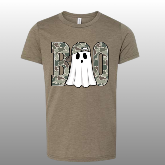 Camo BOO Ghost with Hat Tee