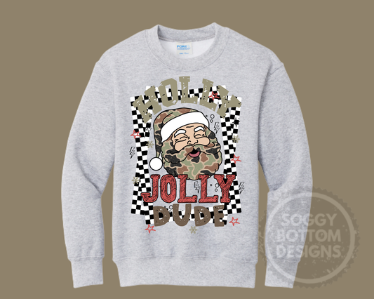 Holly Jolly Dude Christmas Sweatshirt