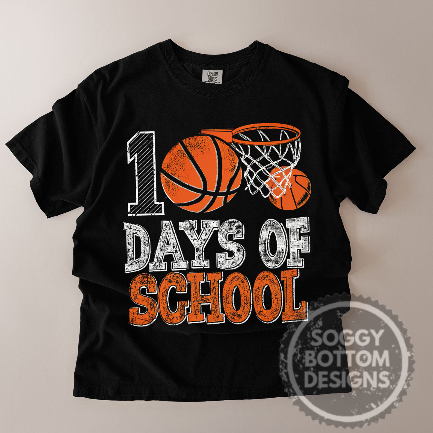 100 Days of School Basketball Tee