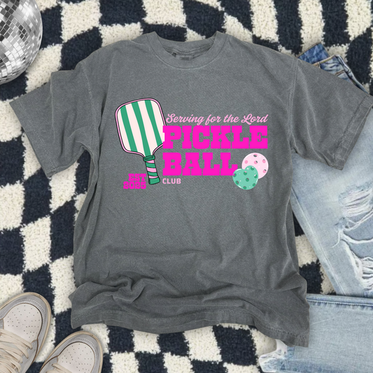 Serving for the Lord Pickleball Club Tee